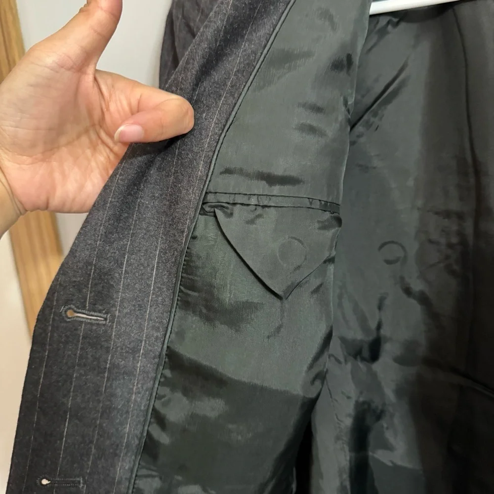 Giorgio Armani‎ Gray Striped Blazer Size 44